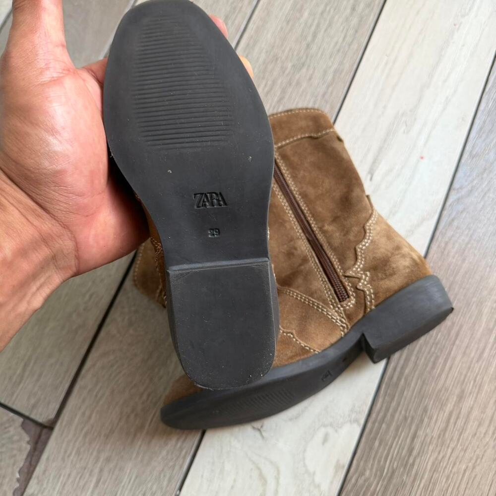 Zara kids brown suede western - Picture 4 of 6